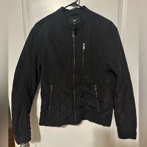 H&M men’s black quilted jacket size medium
